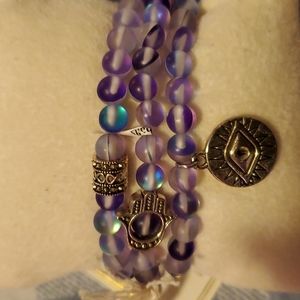 Hamsa and Eye Beaded Bracelet